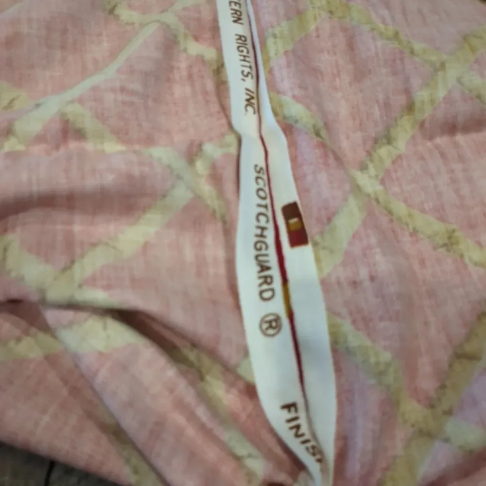 Vtg MCM Tablecloth Cotton 71” Round Cohama Pomp Ano Fabric Homemade Bamboo Rust
